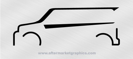 Scion XB Outline Decals - Pair (2 pieces)